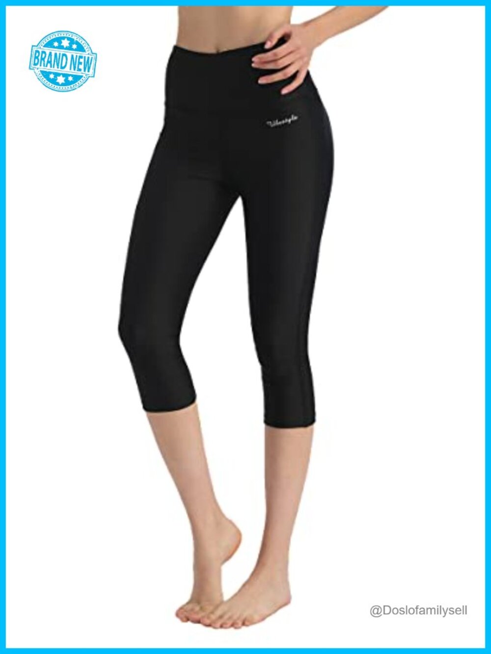 Women's Swim Capris UPF 50+ High Waist Quick Dry Swim Leggings